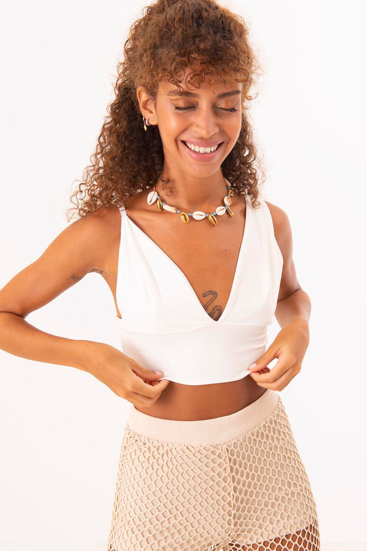 Open Back Strappy Crop Top