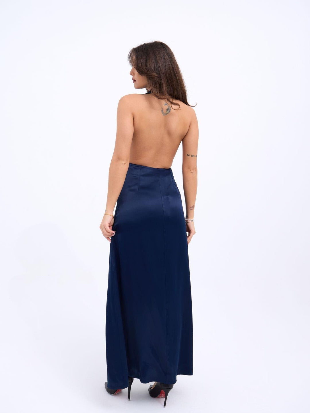 Carla Silky Maxi Dress - Navy