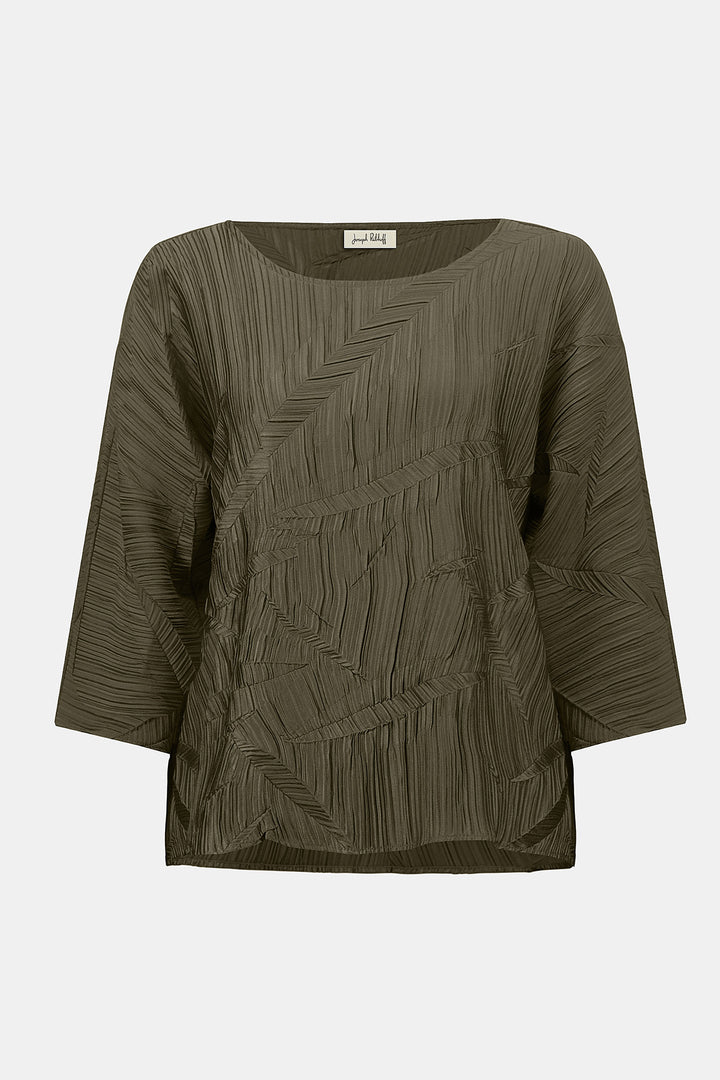 Pleated Satin Boxy Top - Joseph Ribkoff