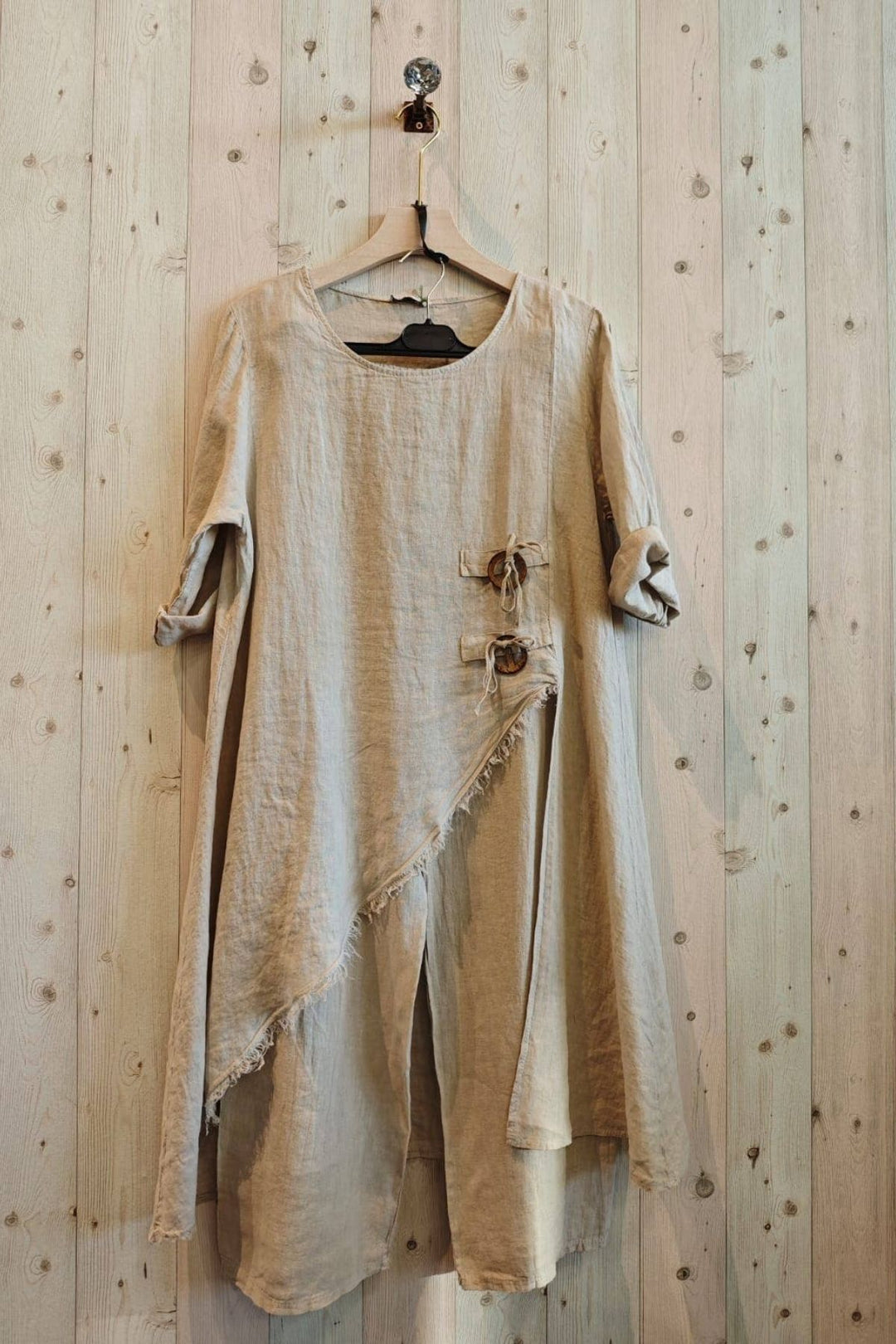 Beige Linen Pant