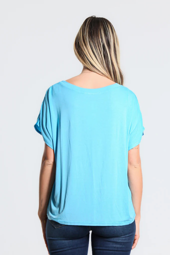 Lindy Viscose Sheen Top - Tees By Tina