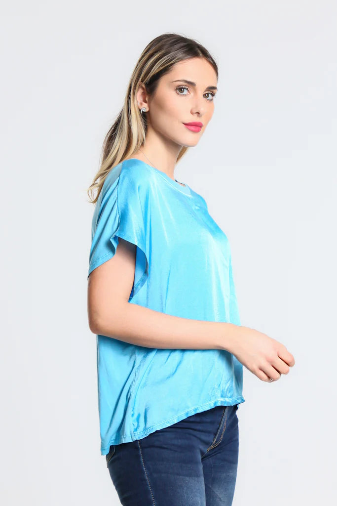 Lindy Viscose Sheen Top - Tees By Tina