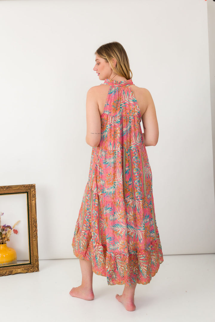 Silk Embroidered Dress