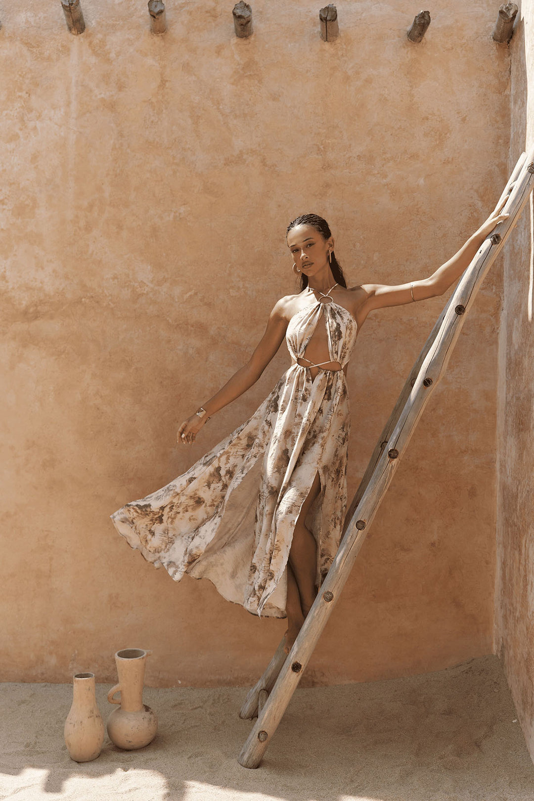 Aya Waist Cut Out Long Dress