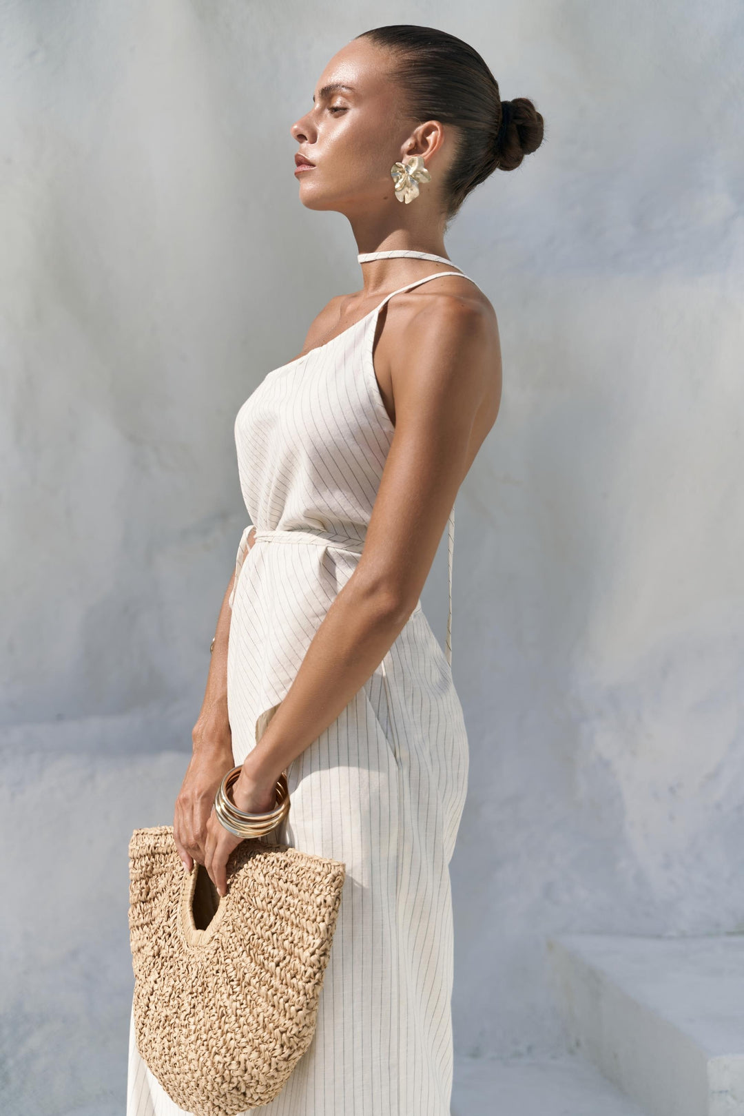 Artemis Linen Top - Off White