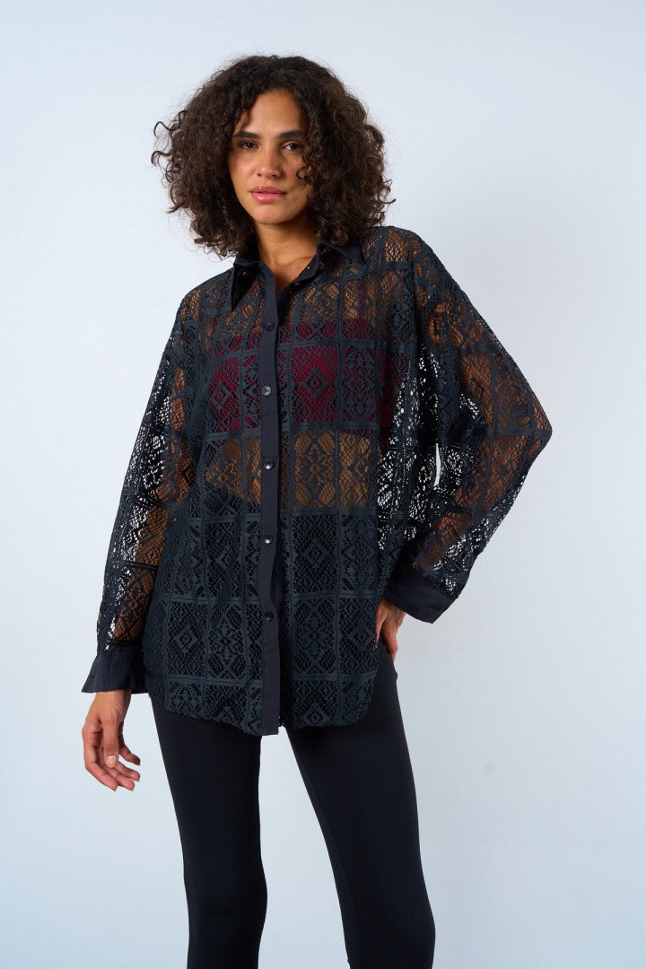 Black Lace Shirt