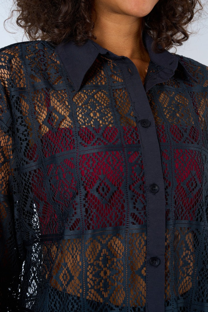 Black Lace Shirt