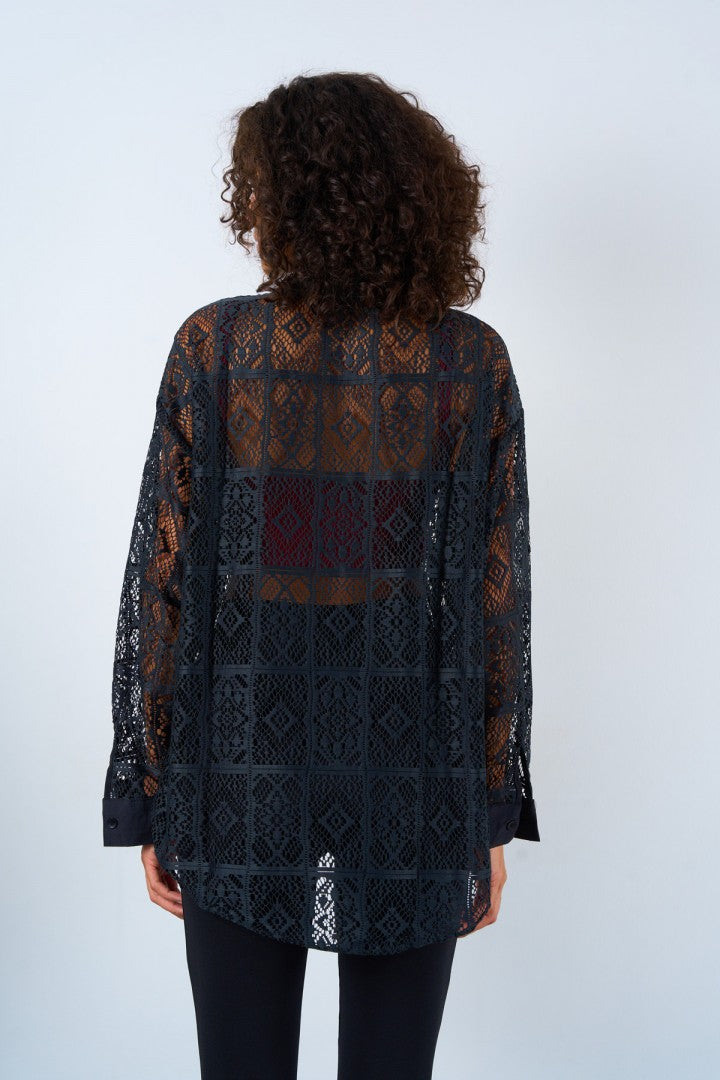 Black Lace Shirt