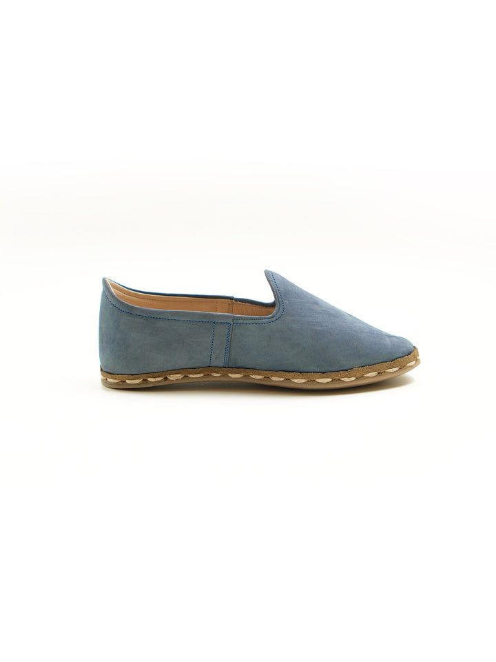 Kids' Blue Slip on Shoes - Nubuck Leather