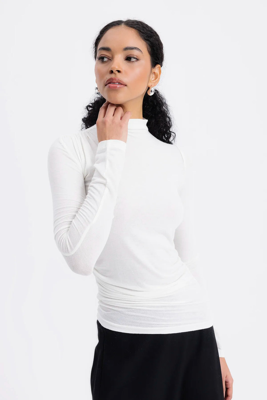 Emilia Wool Blend Top - OffWhite