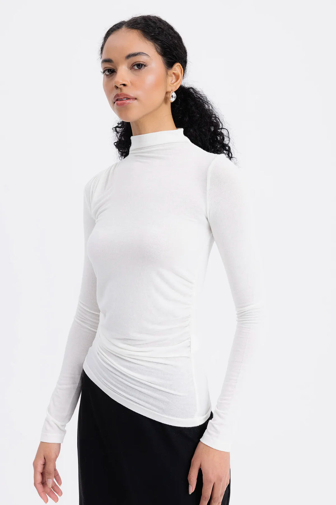 Emilia Wool Blend Top - OffWhite