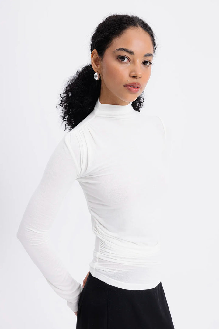 Emilia Wool Blend Top - OffWhite