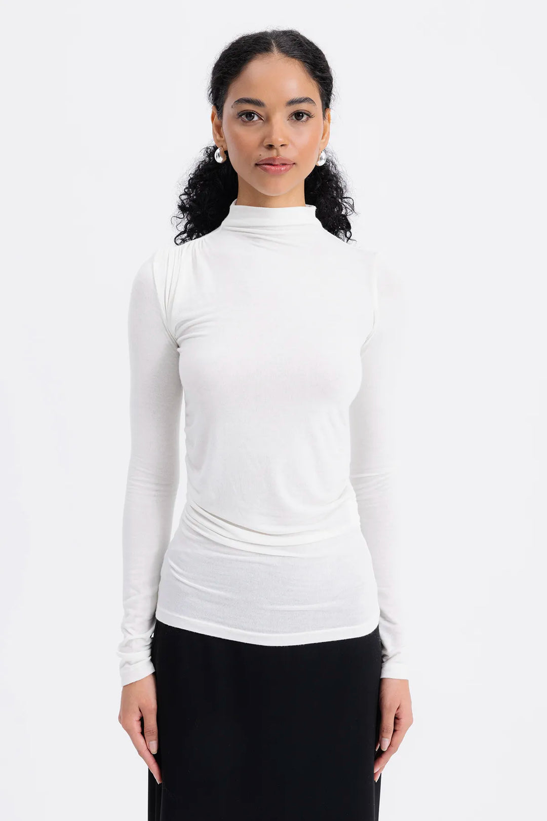 Emilia Wool Blend Top - OffWhite