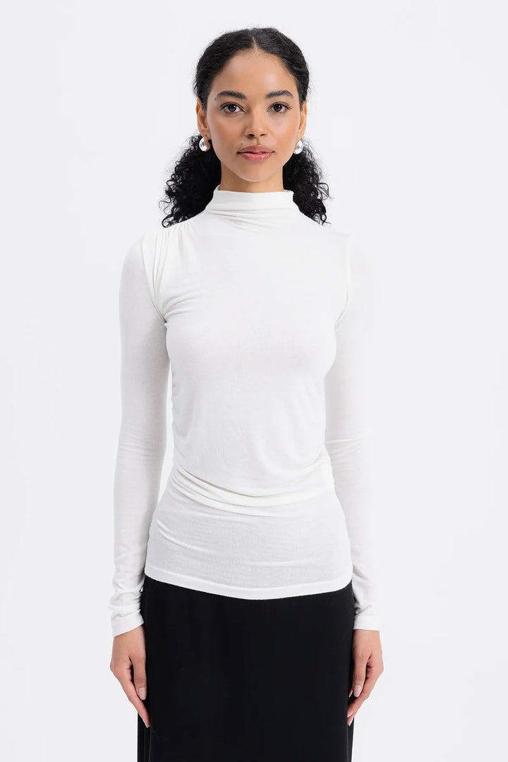 Emilia Wool Blend Top - OffWhite