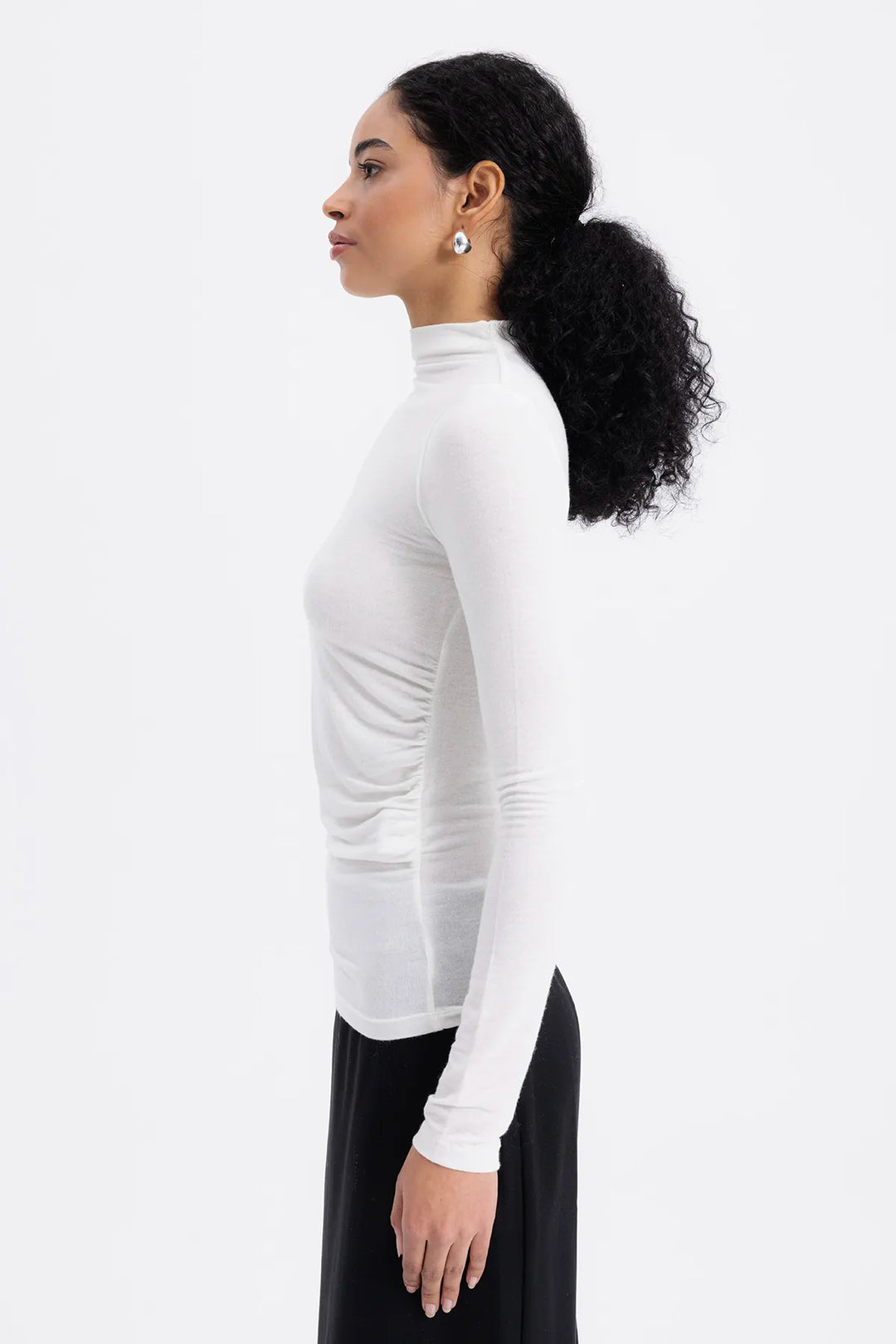 Emilia Wool Blend Top - OffWhite