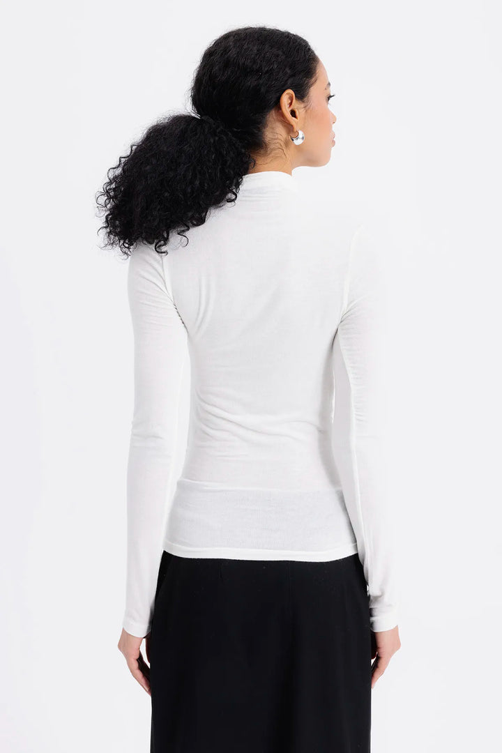 Emilia Wool Blend Top - OffWhite