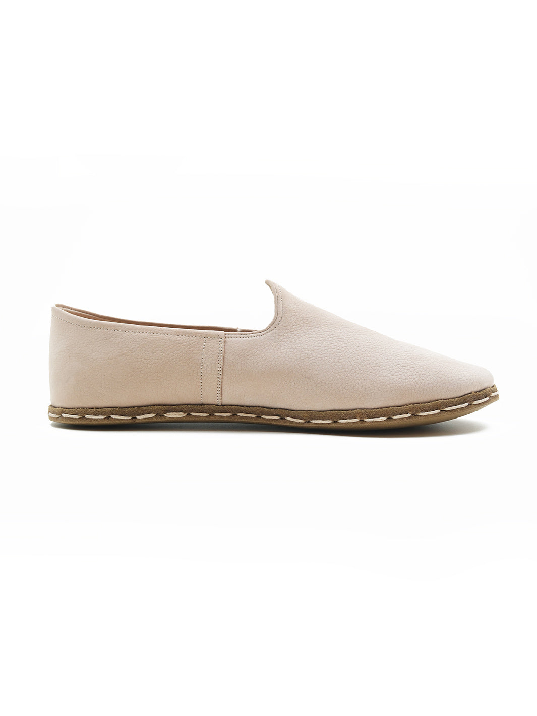Men's White Sand Slip On Shoes - Soft Nubuck Leather EU 42 / US 9.5 Men's White Sand Slip On Shoes - Soft Nubuck Leather EU 42 / US 9.5