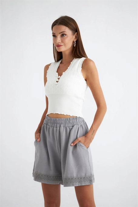 Lace Grey Short – ADEA