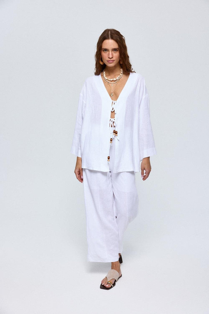 Linen Top - White