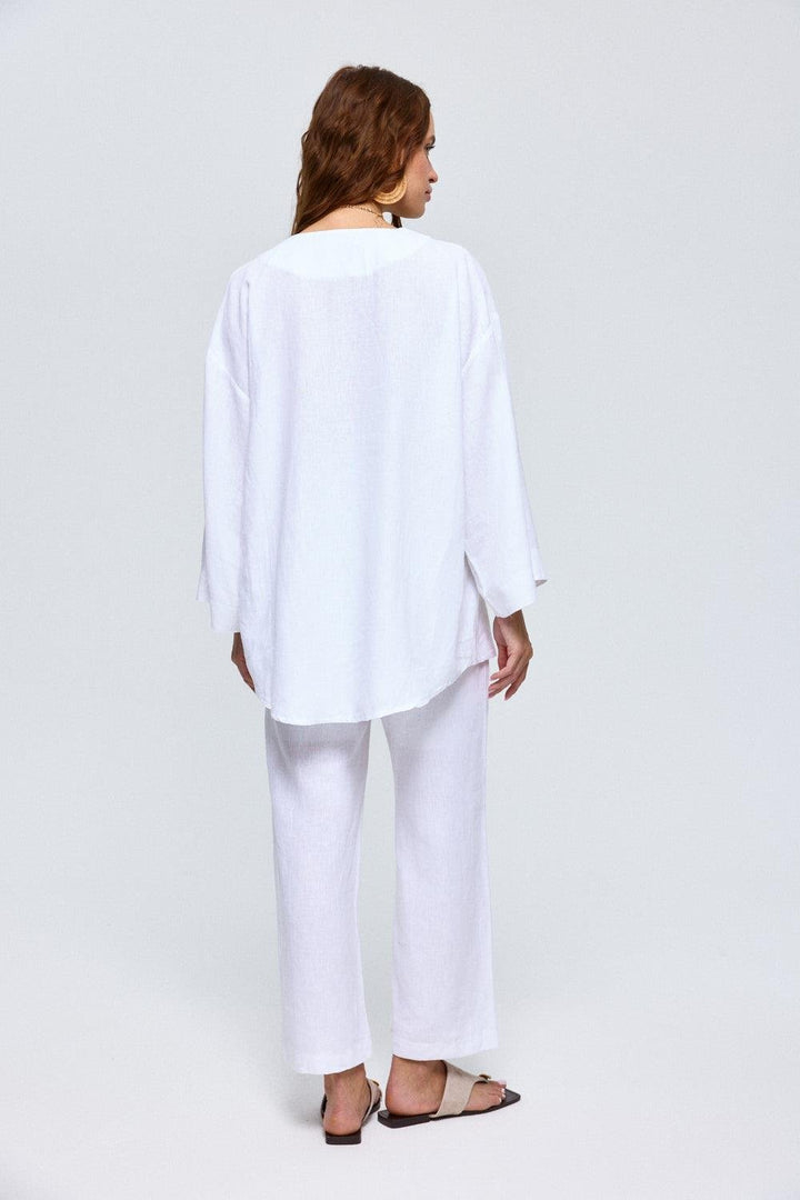 Linen Top - White