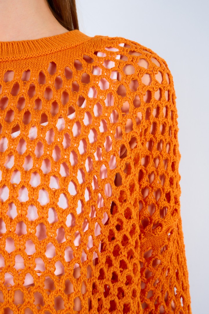 Openwork Knit Sweater