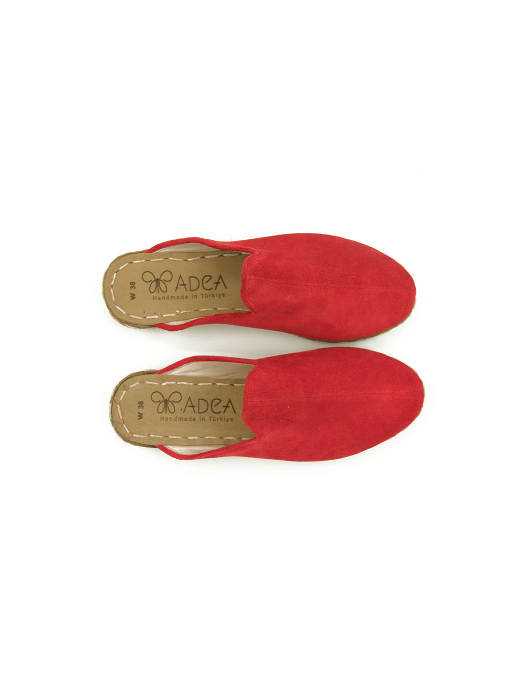 Women's Scarlet Red Flat Mule - Suede Leather