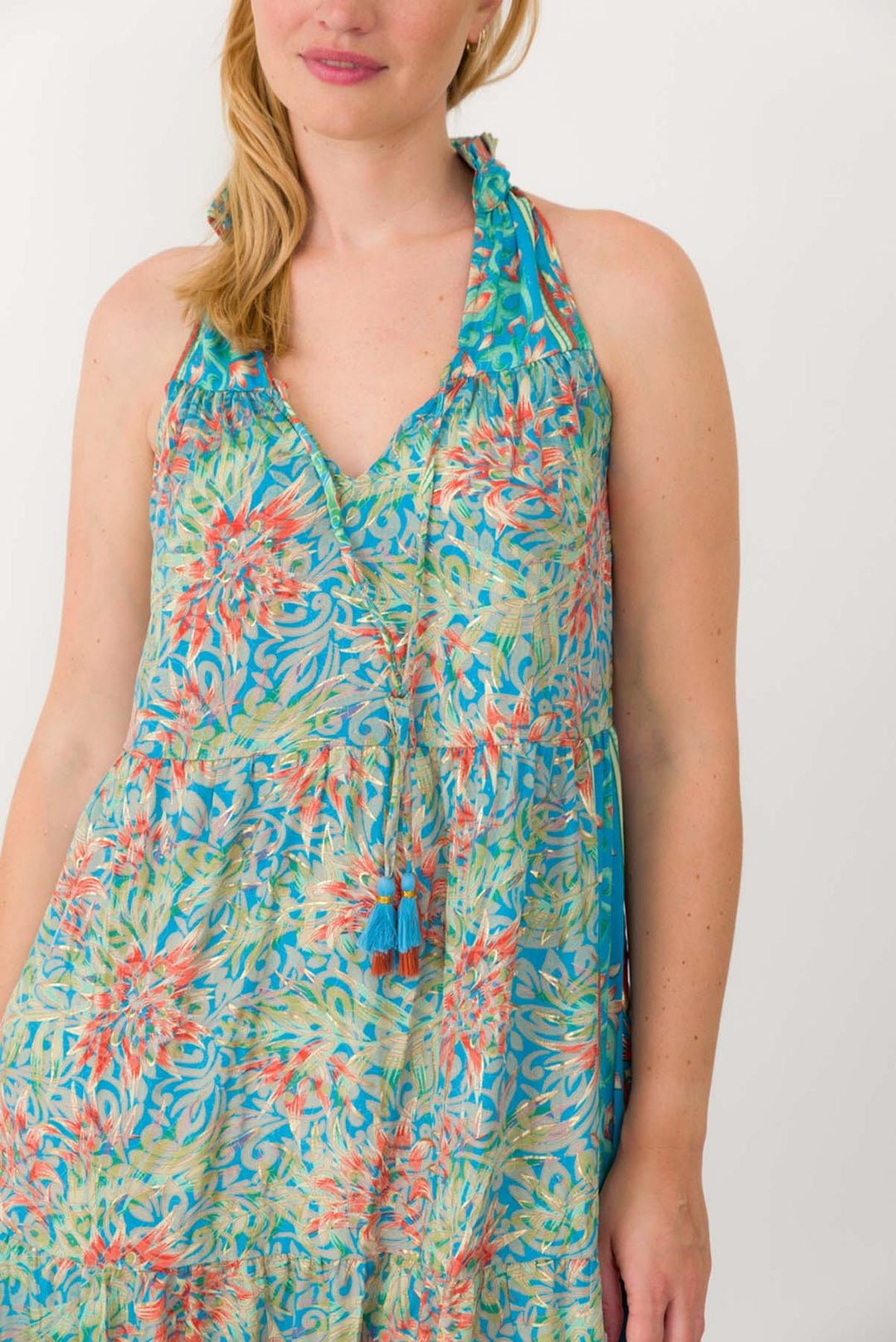 Silk Embroidered Dress