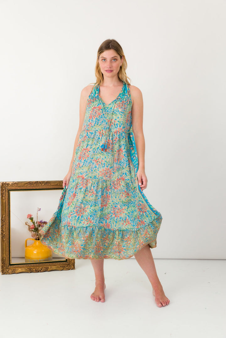 Silk Embroidered Dress