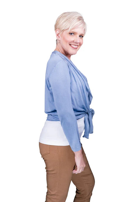 Ansley Silk Front Tie Wrap - Tees By Tina