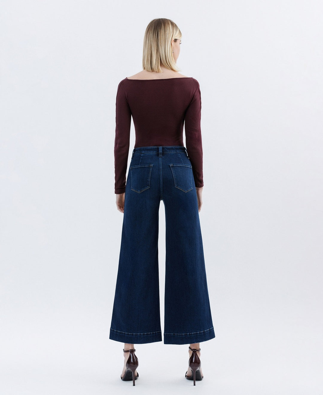 High Rise Ankle Wide Leg Jeans - Flying Monkey