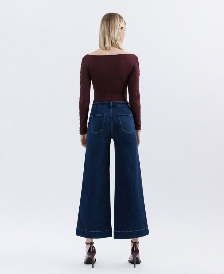 High Rise Ankle Wide Leg Jeans - Flying Monkey
