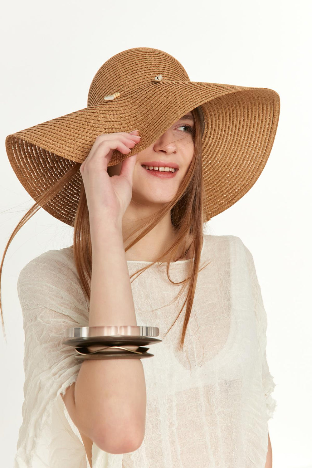 Conch Wide Straw Hat