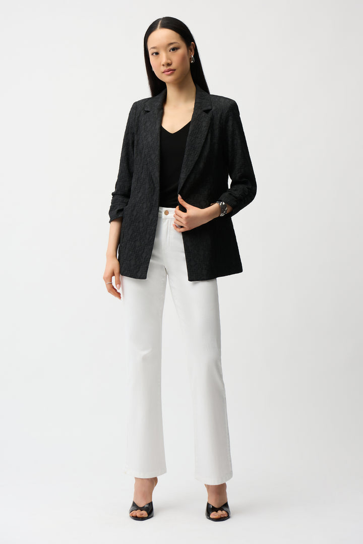 Woven Jacquard Texture Boxy Blazer - Joseph Ribkoff