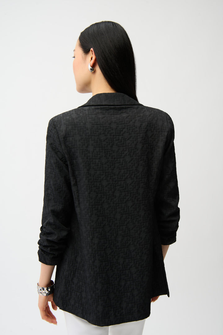 Woven Jacquard Texture Boxy Blazer - Joseph Ribkoff