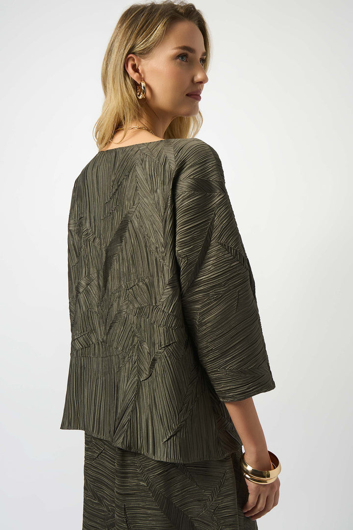 Pleated Satin Boxy Top - Joseph Ribkoff