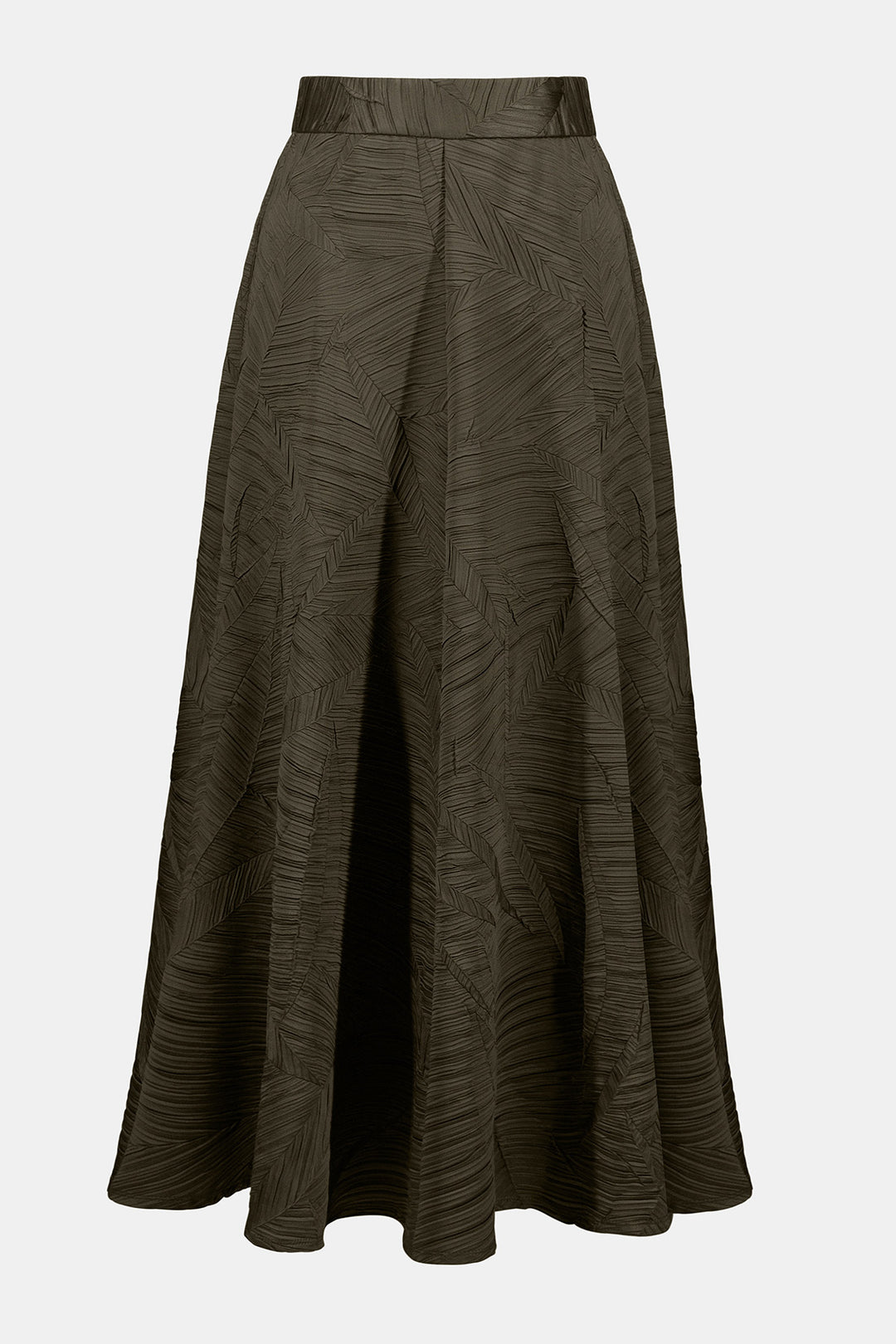 Pleated Satin Long Flared Skirt - Joseph Ribkoff