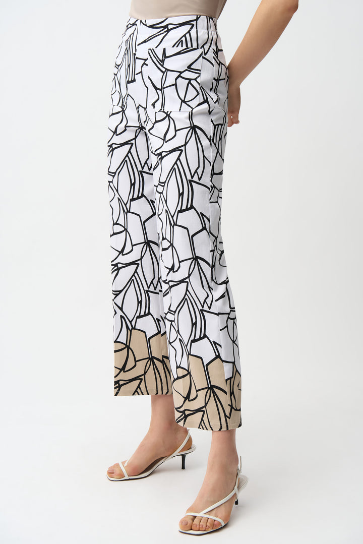 Millennium Abstract Print Wide Leg Pull-On Pants - Joseph Ribkoff
