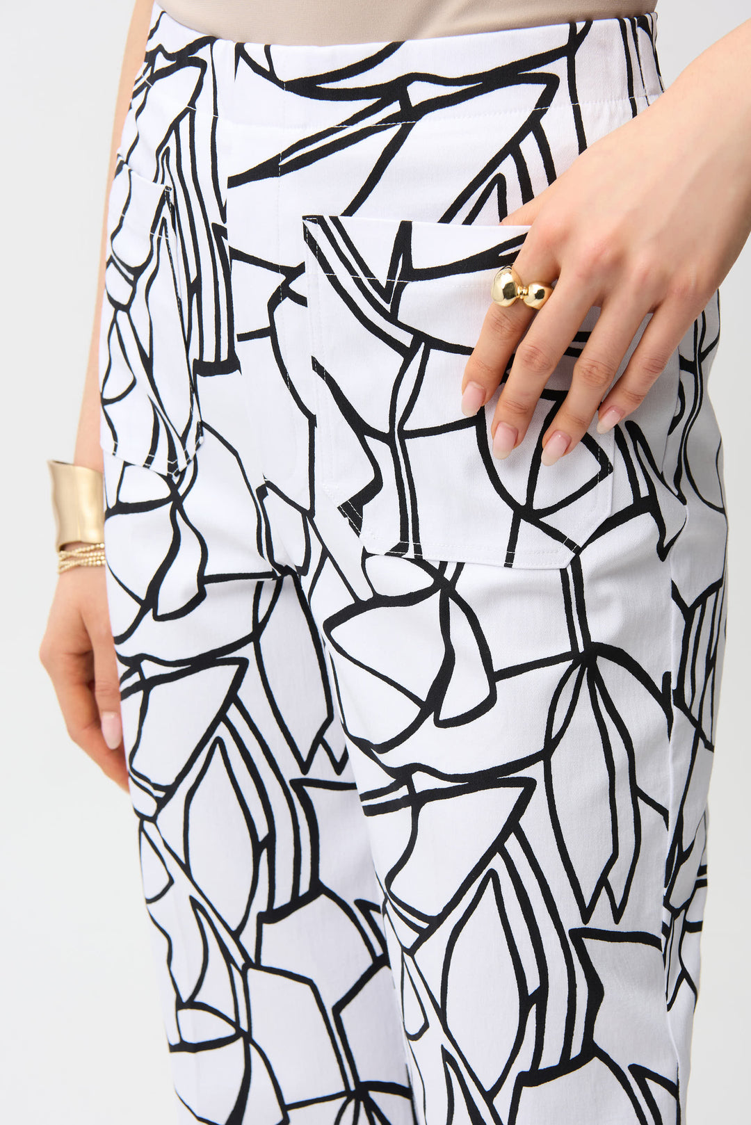 Millennium Abstract Print Wide Leg Pull-On Pants - Joseph Ribkoff