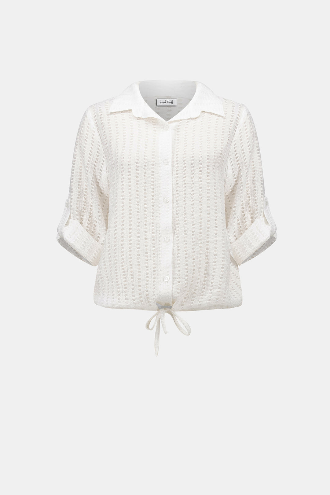 Woven Novelty Cocoon Blouse With Drawstring Hem - Joseph Ribkoff