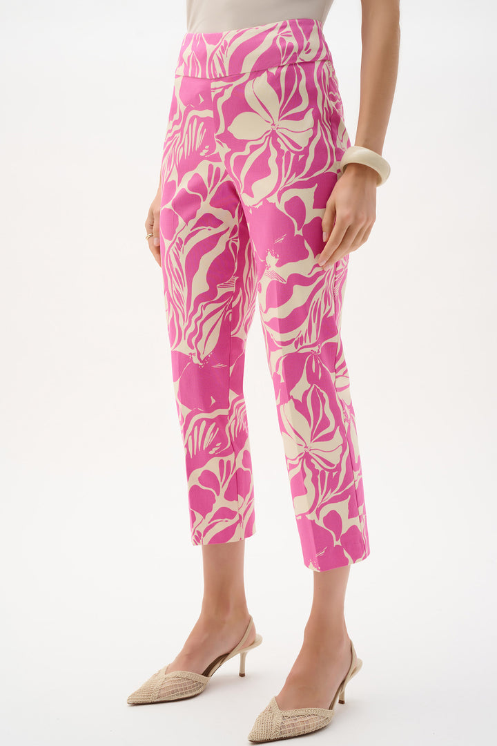 Millennium Floral Print Pull-On Cropped Pants