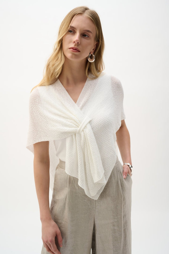 Soft Knit Draped Pull-Through Cover-Up - Joseph Ribkoff