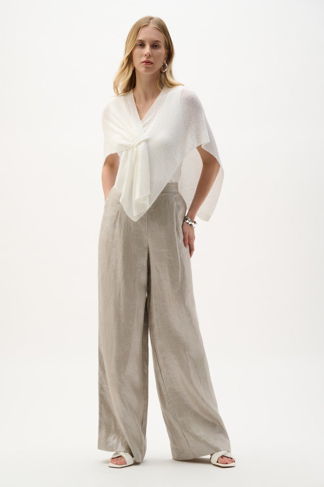 Soft Knit Draped Pull-Through Cover-Up - Joseph Ribkoff