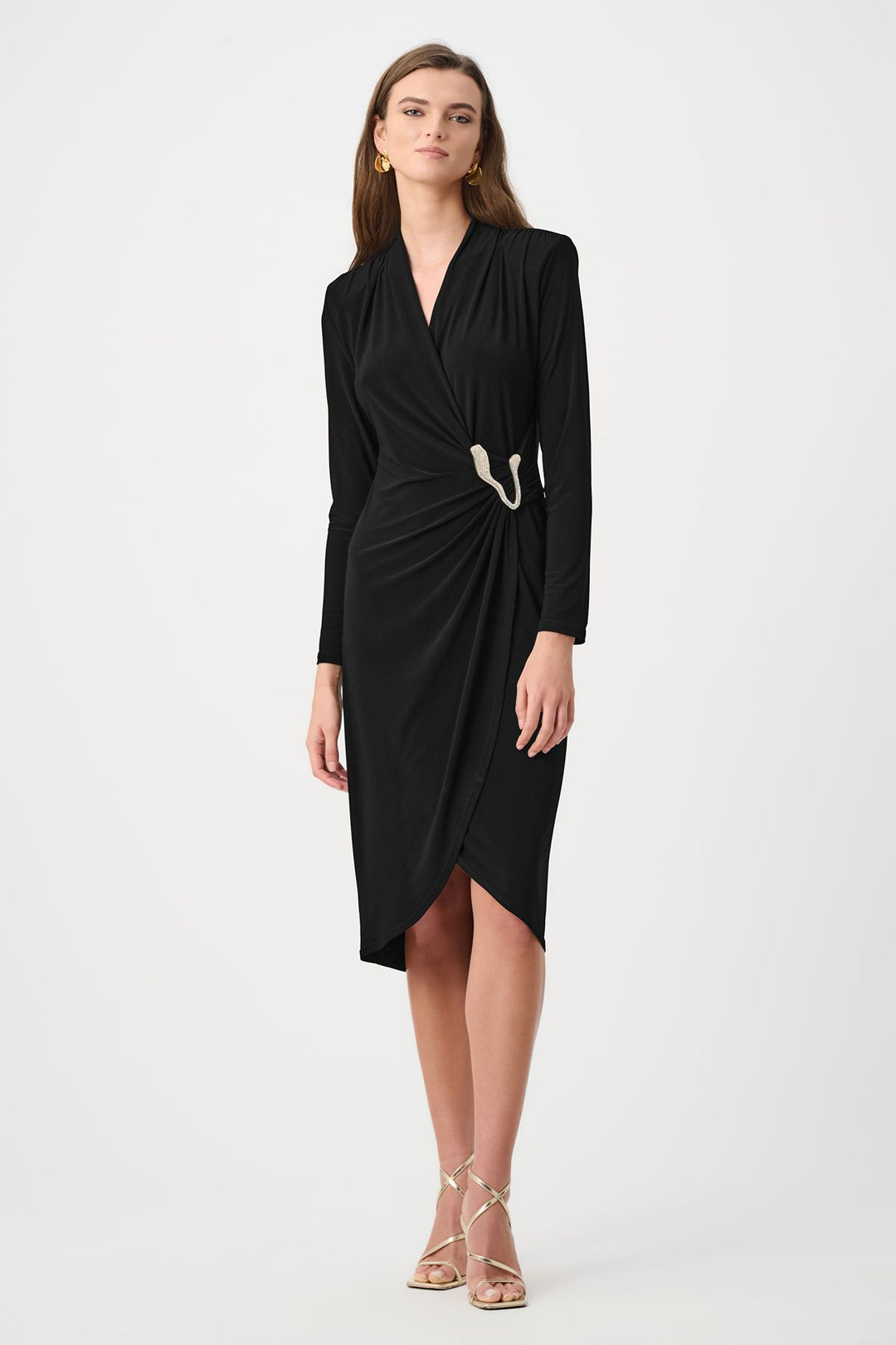 Silky Knit Sheath Wrap Dress - Joseph Ribkoff