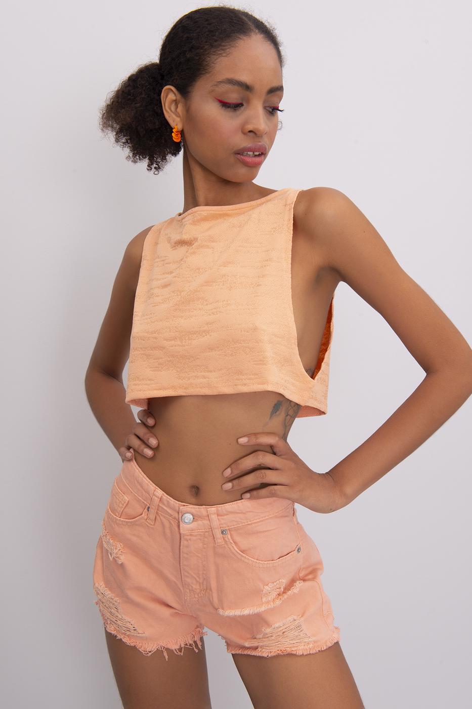 Sleeveless Crop Blouse