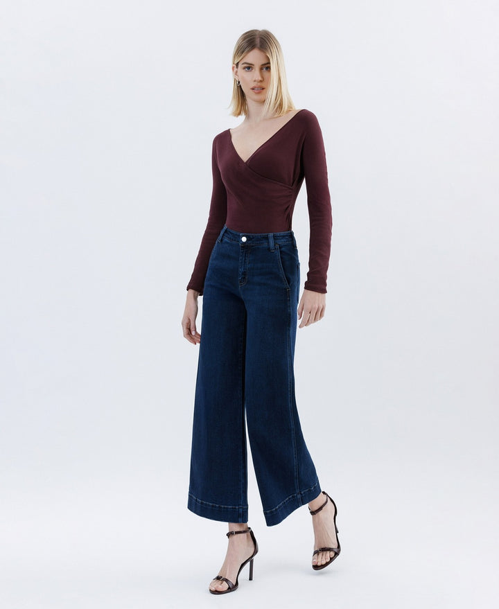 High Rise Ankle Wide Leg Jeans - Flying Monkey