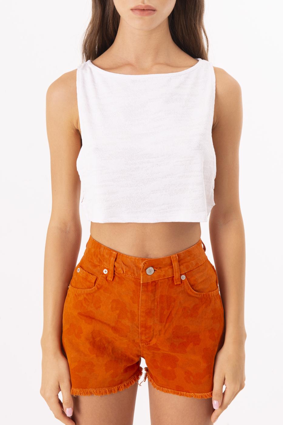 Sleeveless Crop Blouse