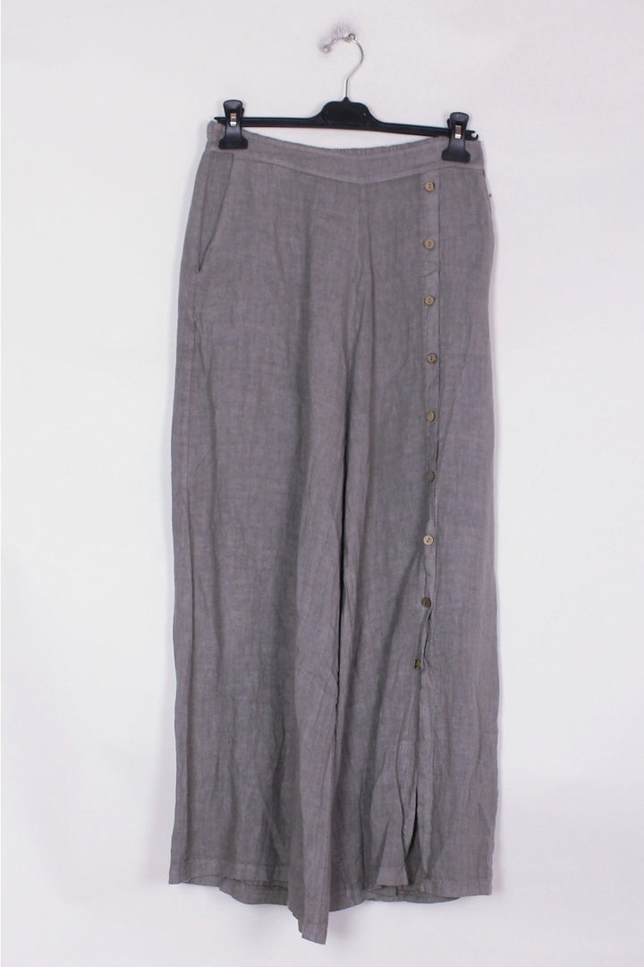 Button Detail Linen Pant