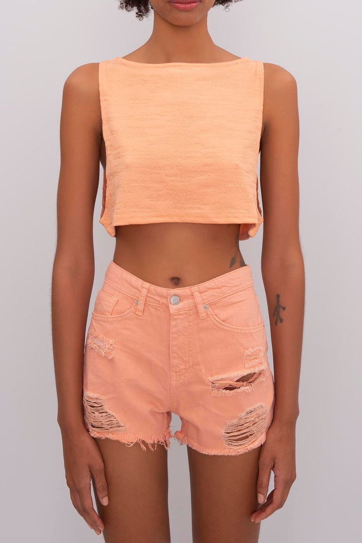 Sleeveless Crop Blouse