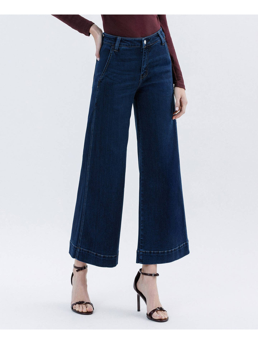 High Rise Ankle Wide Leg Jeans - Flying Monkey