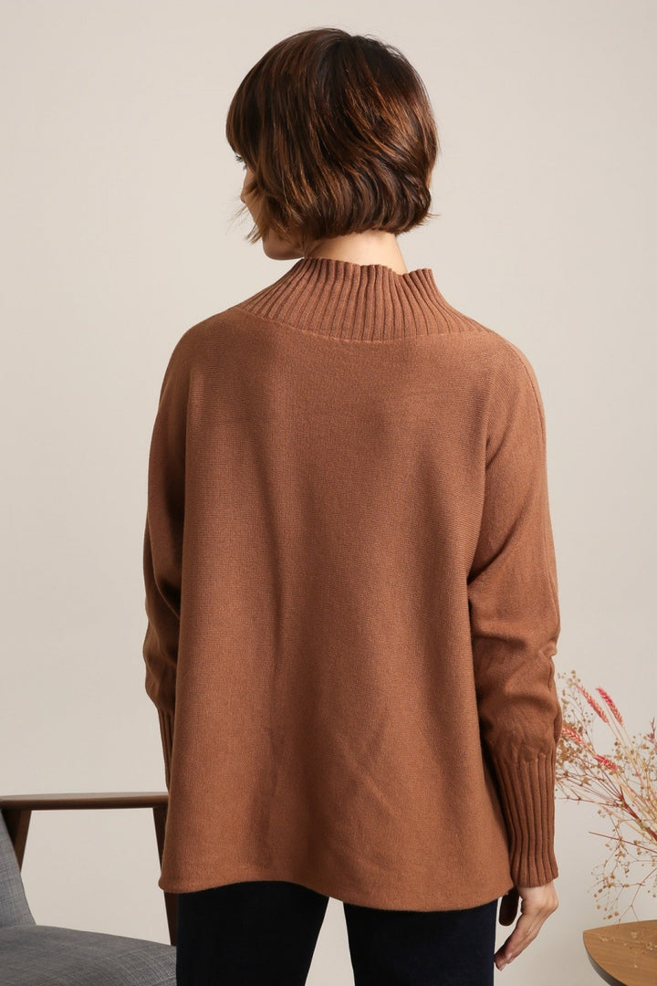 Cashmere Blend High Neck Sweater